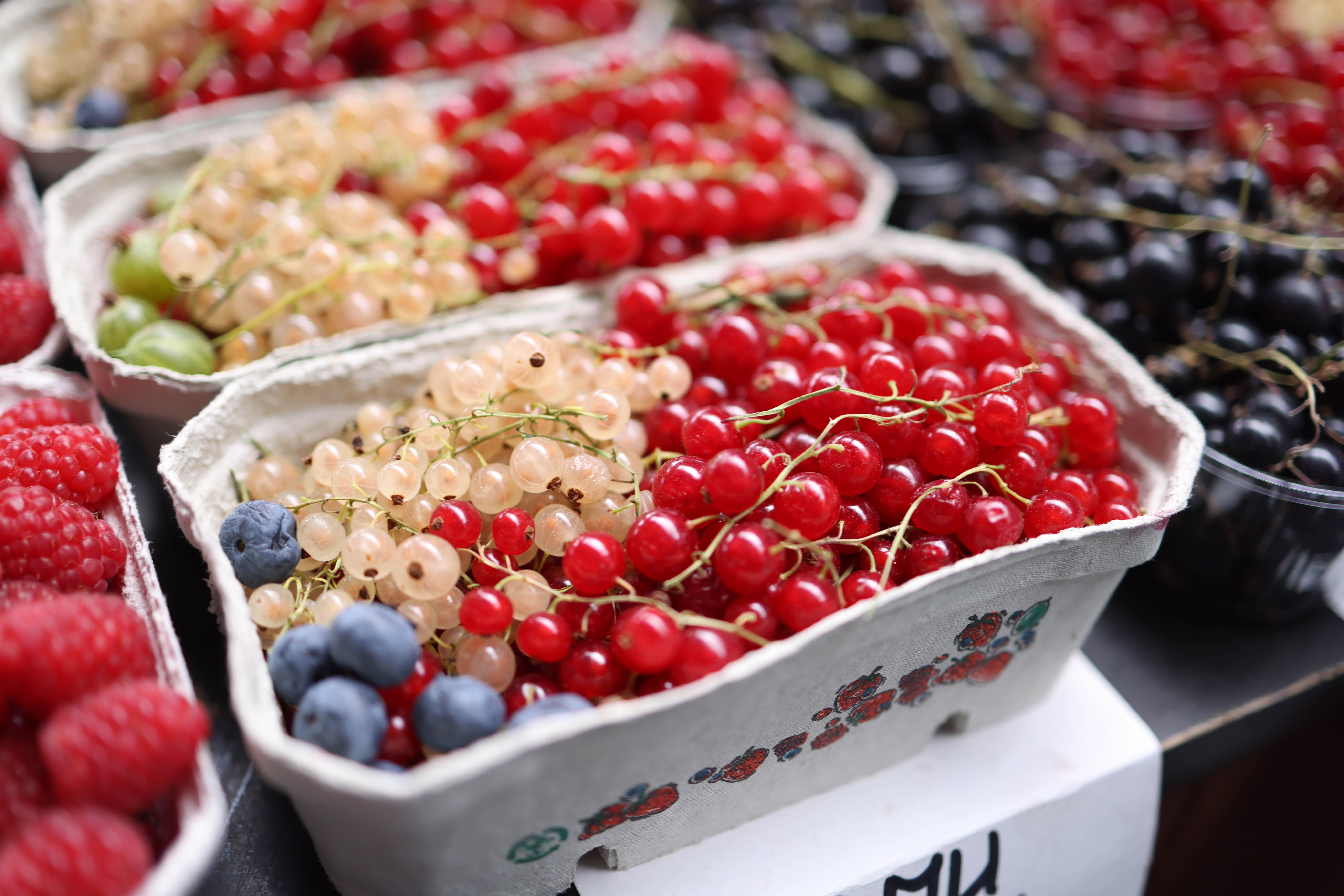 Vibrant assortment of fresh berries and tropical fruits