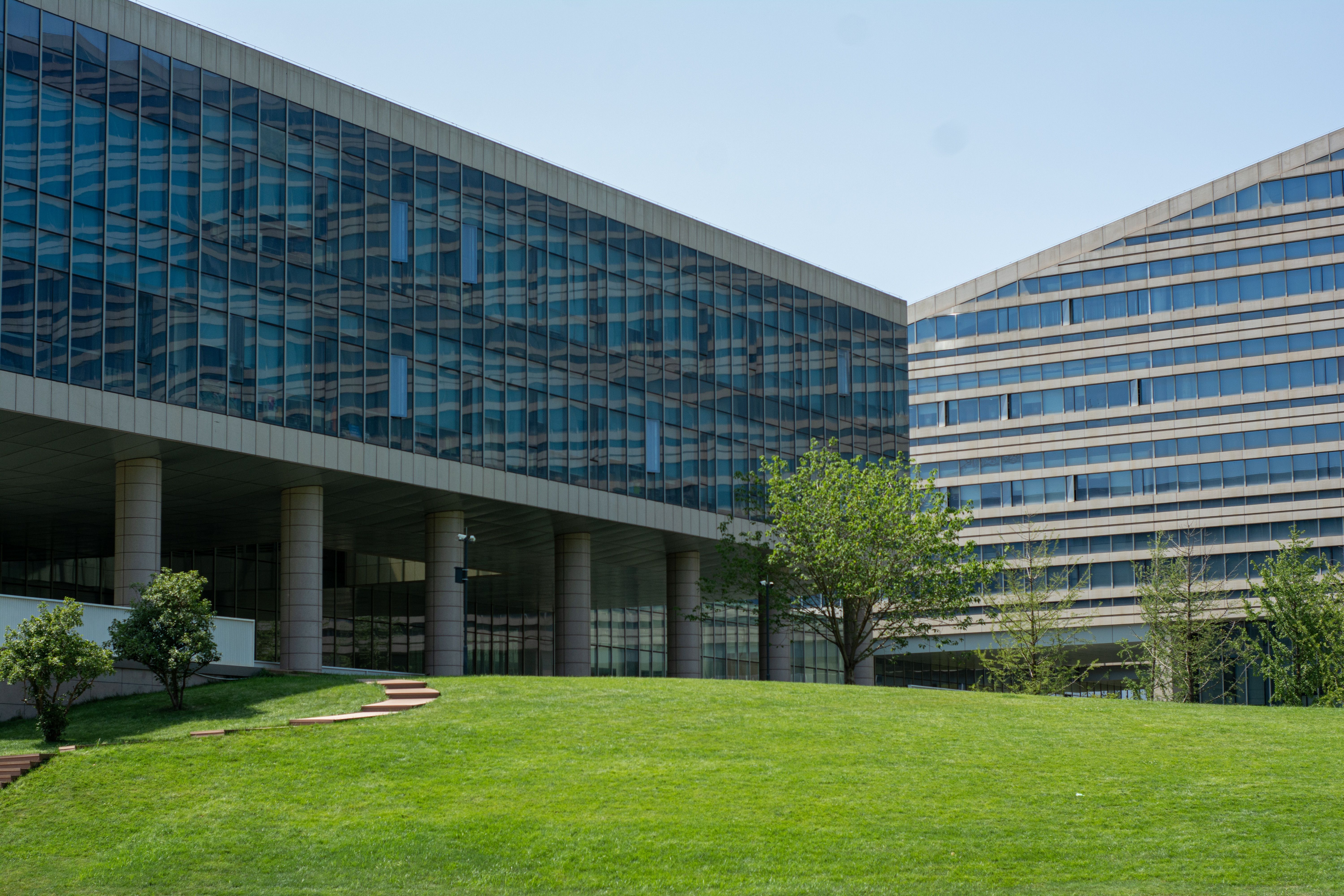 Modern office building exterior in Berlin-Lichtenberg