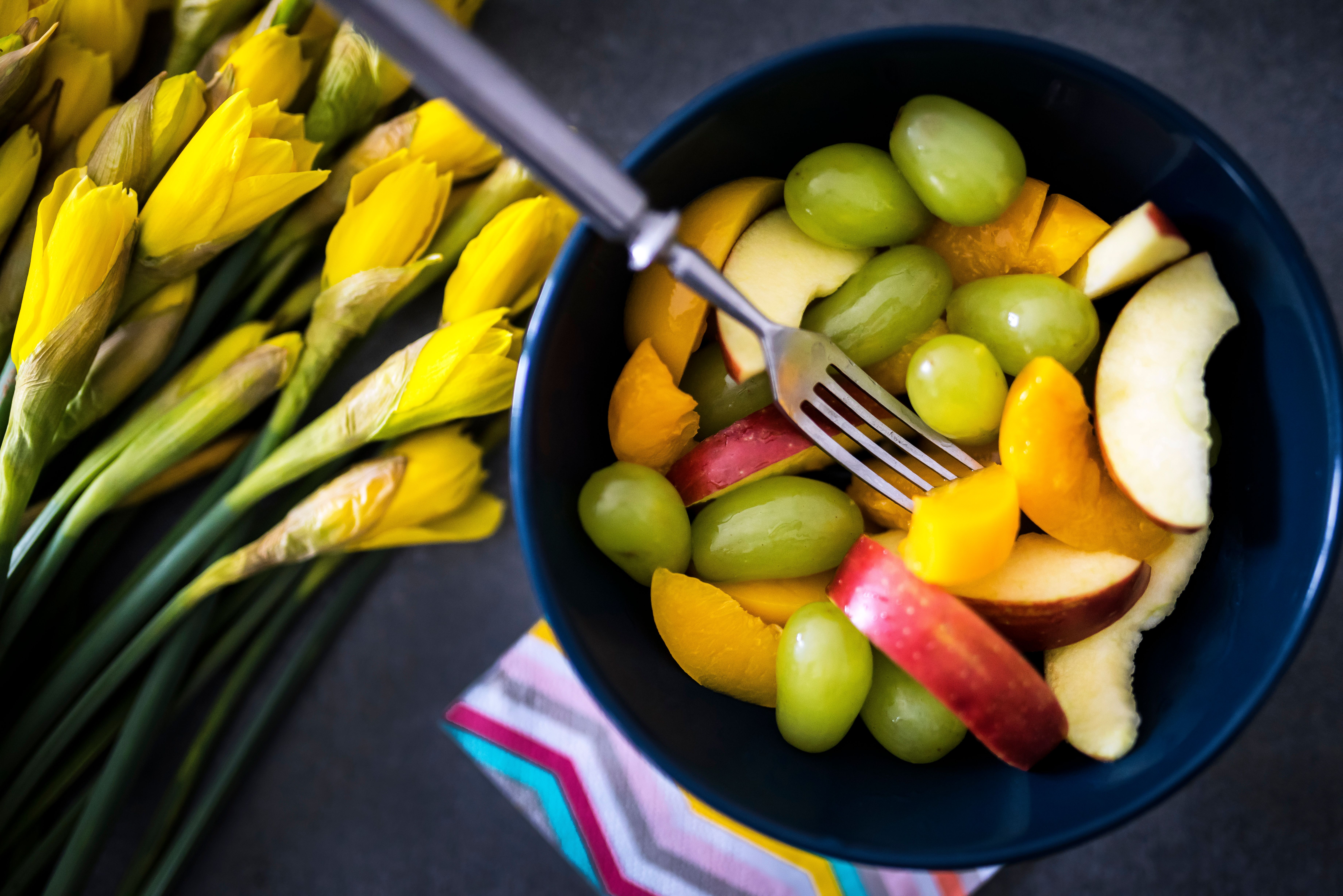 Bowl of fresh seasonal fruits